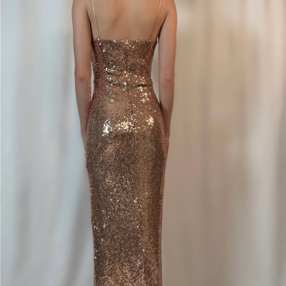 B. Smart Gold Sequin Asymmetrical Dress - Picture 7 of 7